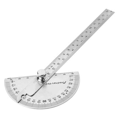 15 cm 180 stupňový nastaviteľný uhlomer Multifunkčné uhlové pravítko z nehrdzavejúcej ocele