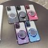 KEYSION Glitter Jewelled Magnetic Phone Case for Xiaomi M5S Makeup Mirror Stand Shockproof Cover for Redmi Note 10 10S 10 Pro 4G