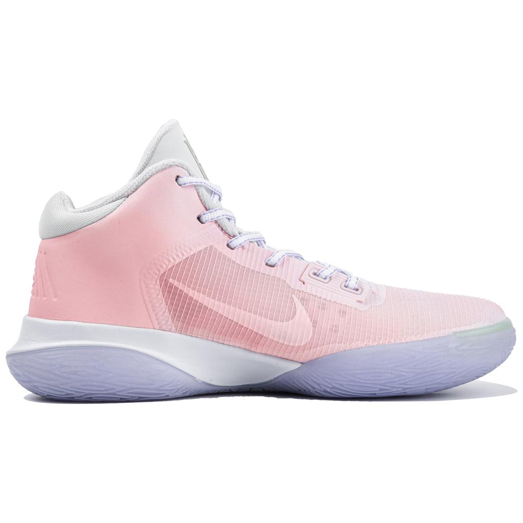 Nike Flytrap 4 EP Cushioning, Wear Resistant Mid Top Basketball Shoes Men's Pink CT1973-101(Team4-)