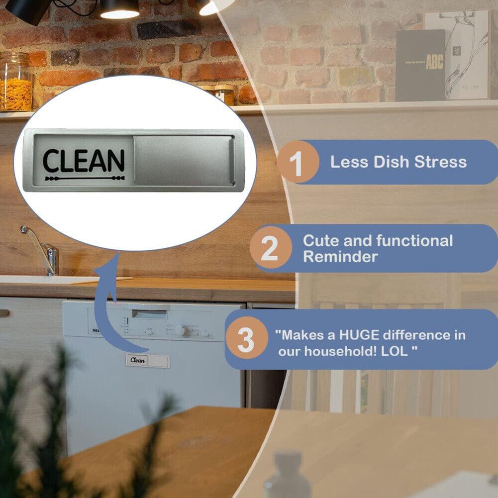 Ren Smutsig Diskmaskinsmagnet Indikatorskylt Repfri Enkel Skjutbar Kök