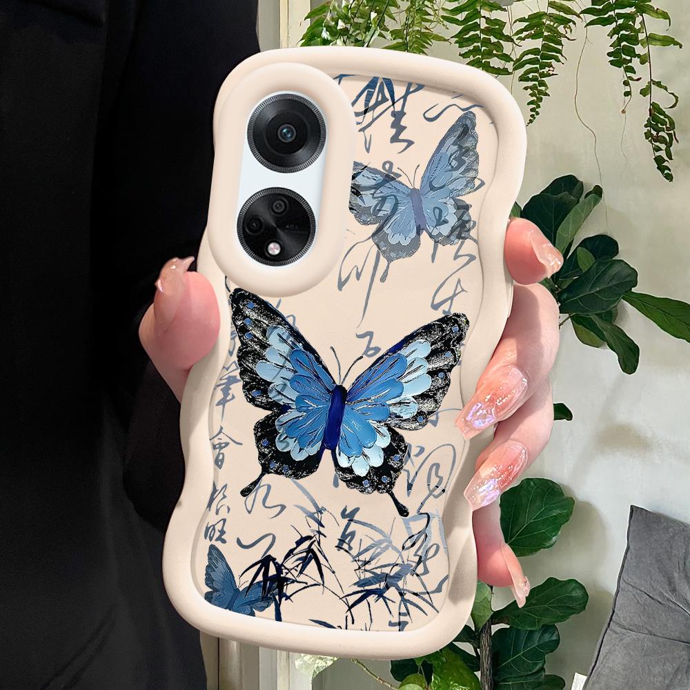 Gemaltes Muster Big Wave Edge Weiches Silikonmaterial Macaron-Telefongehäuse Stoßfestes Schutzgummigehäuse für OPPO Reno Realme