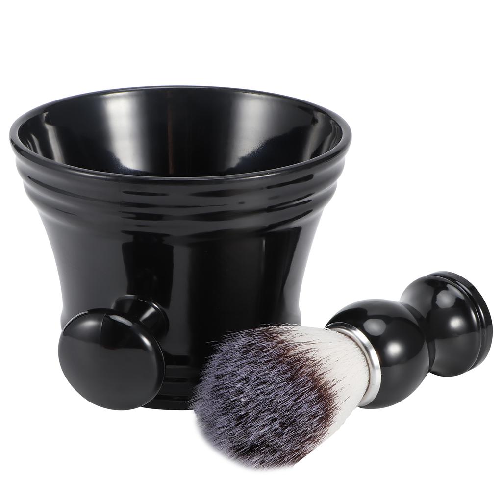 Shaving Soap Bowl Beard Care Soft Barber Cleaning Brush Nylon Mostache Shaving Tool Set