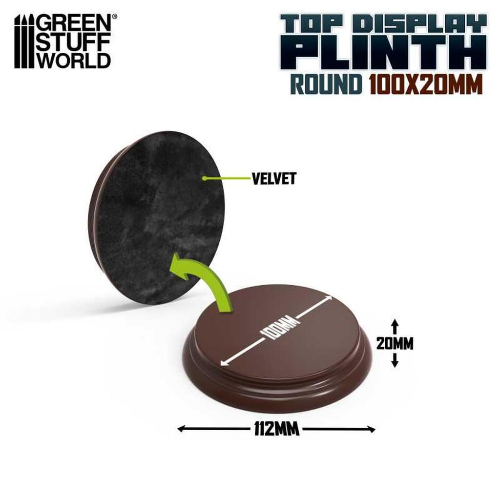 Green Stuff World Display Stand, Round, 10cm Diameter, Hazelnut Brown, Hobby Accessory, GSWD-5806