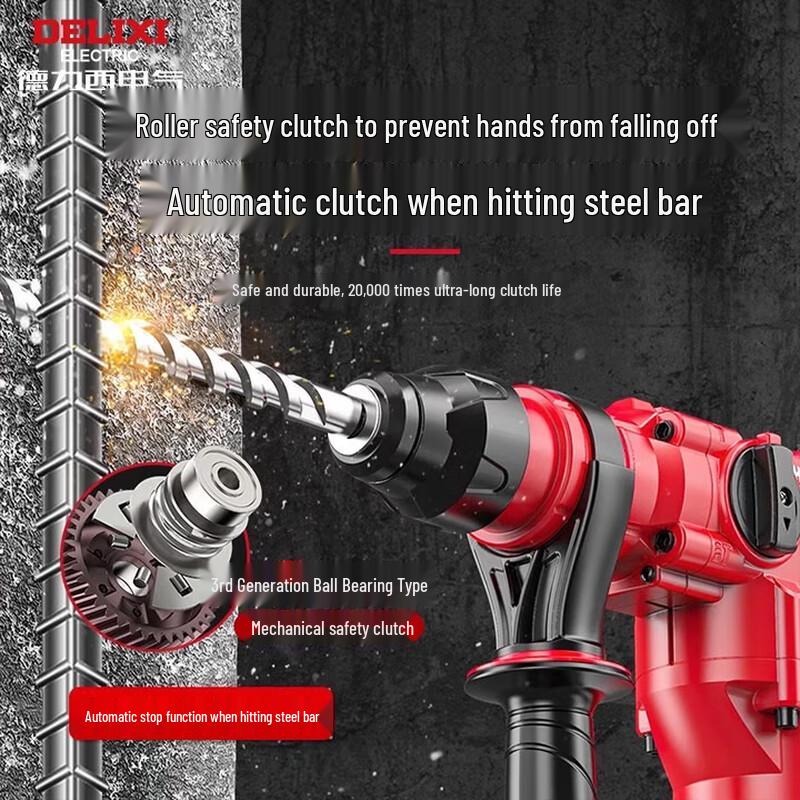 

DELIXI 3-in-1 Rotary Hammer Drill CN plug (adapter included)
