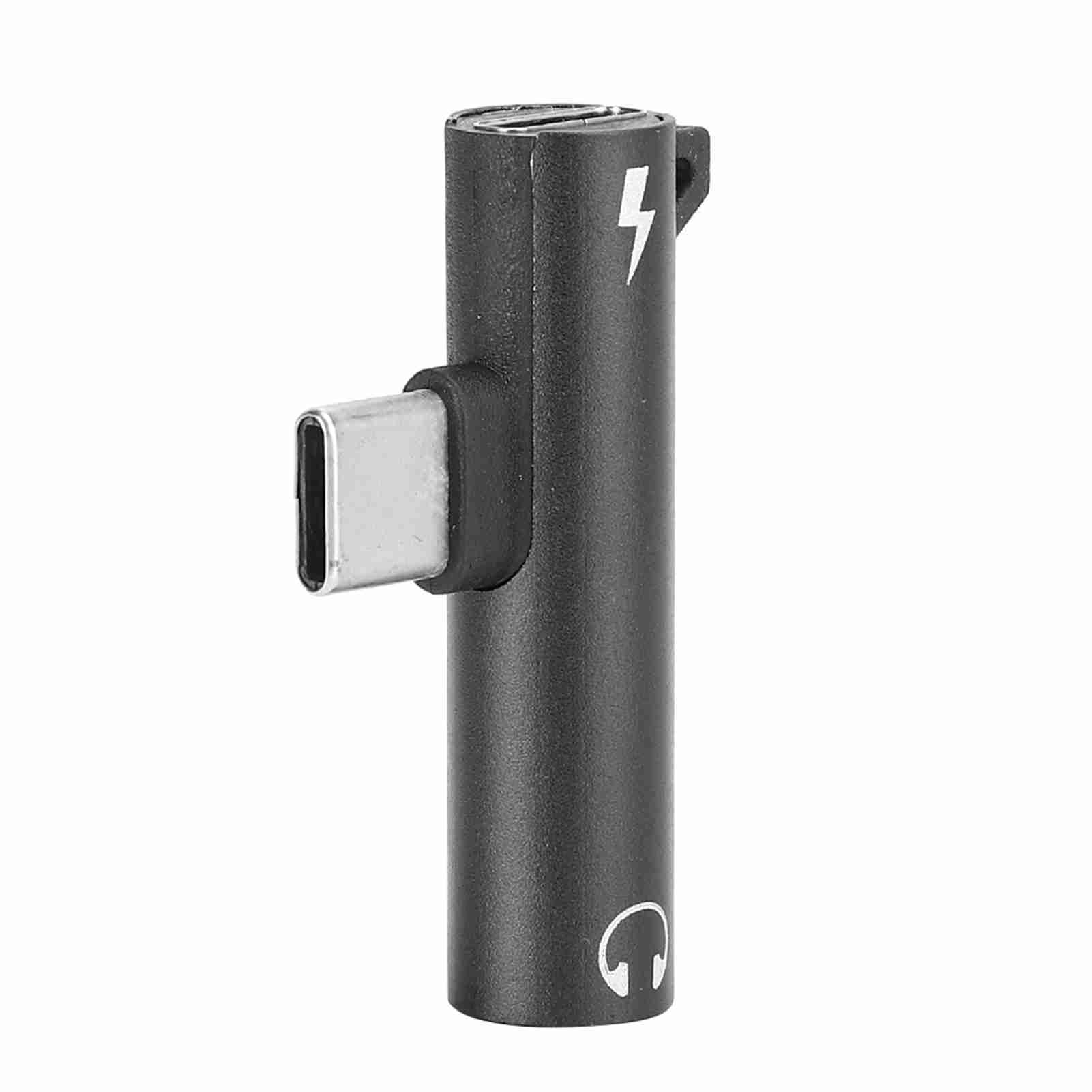 

2 шт. 2 в 1 TypeC на 3,5 мм Assist o Кабель зарядное устройство гарнитура распределитель адаптер(нуар ) чёрный