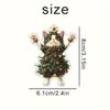 1pc Whimsical Acrylic Cat Christmas Tree Ornament - 2D Festive Kitty Charm for Bags, Keychains, Car Rearview Mirrors