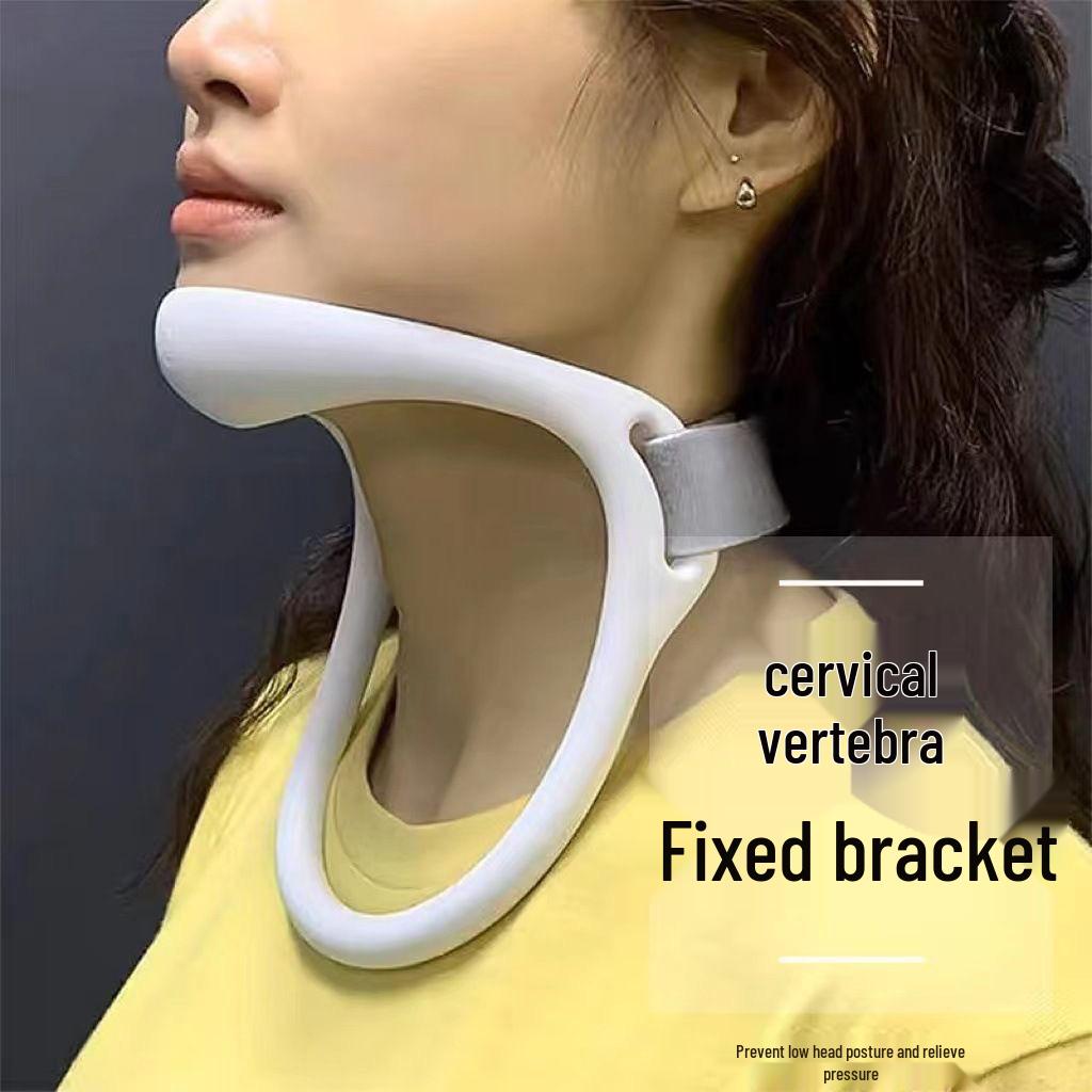 Cervical Traction Neck Brace & Support Wrap Full Set (Brace + Straps) белый