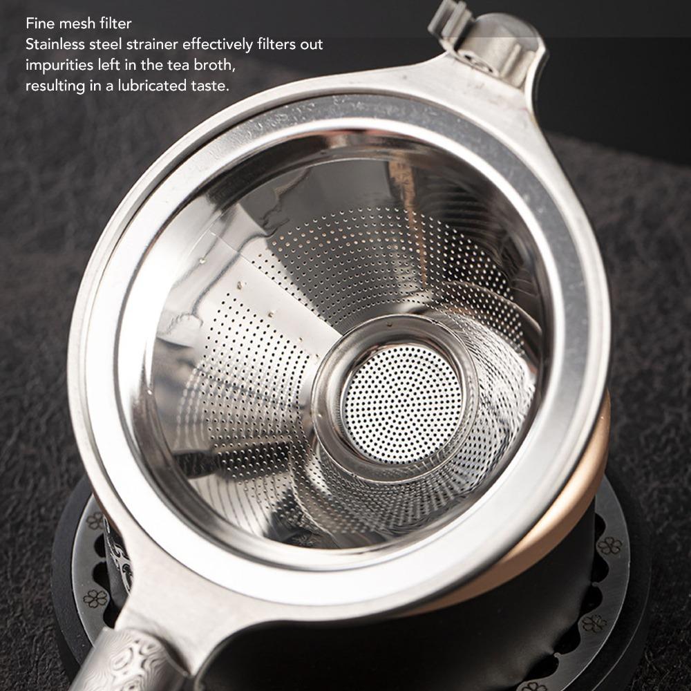 Reusable Tea Strainer Infuser Fine Mesh Tea Steeper Basket Tea Brewing Funnel  For Loose Leaf Tea