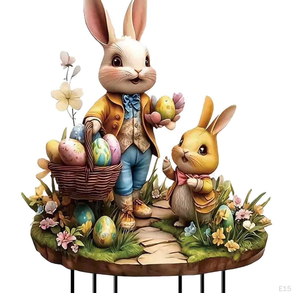 Acrylic Bunny Sculpture for Yard And Garden Display