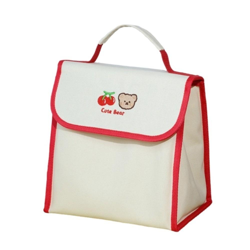 Thermische Lunchbox-Tasche mit großem Fassungsvermögen, verdickte Isolationsbeutel aus Aluminiumfolie, hochwertige Canvas-Bento-Tasche für Studenten