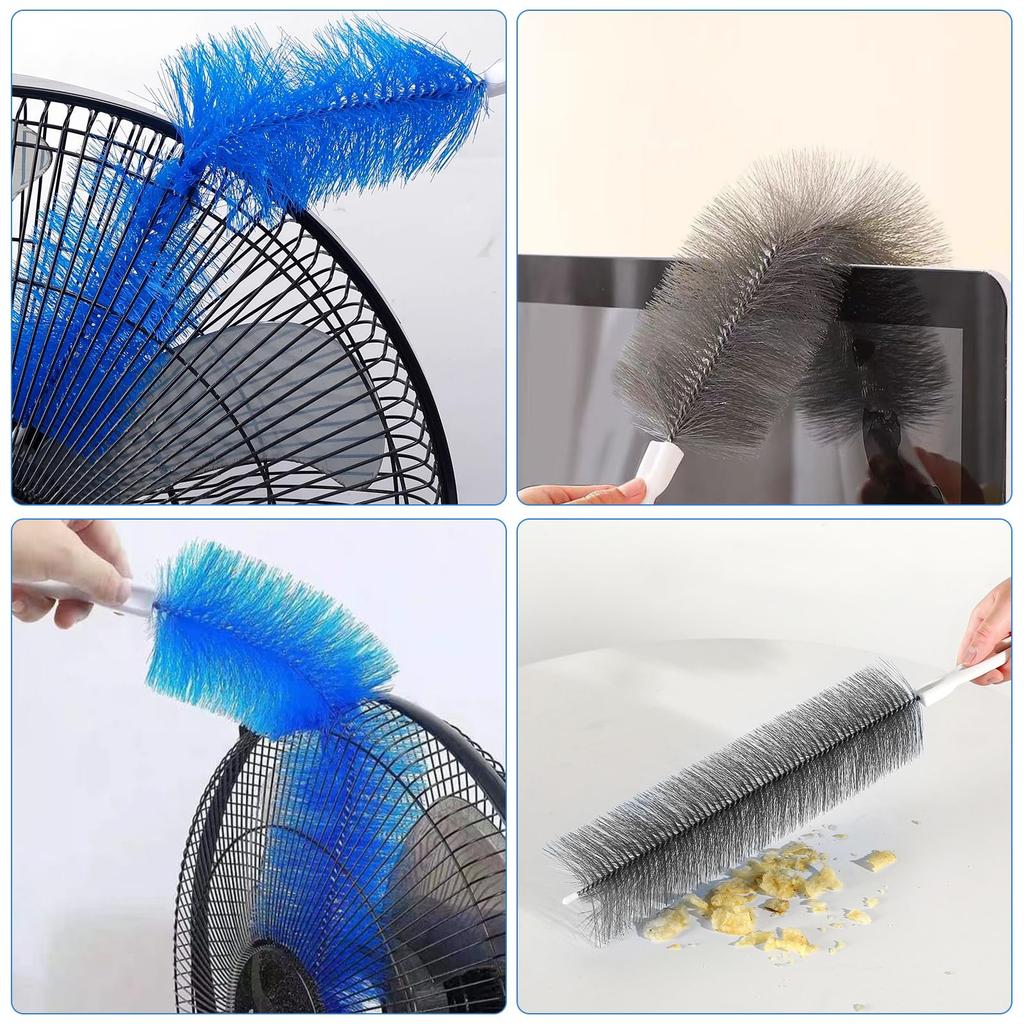 Foldable Cleaning Brush: 2 Pack 16 x 3.5 Inch Bendable Design Reaches Tight Spots - Reusable Microfiber Duster Captures Dust Effectively - Ceiling
