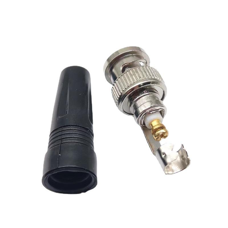 90° Bend BNC Male to Straight BNC Solderless Connector for Camera