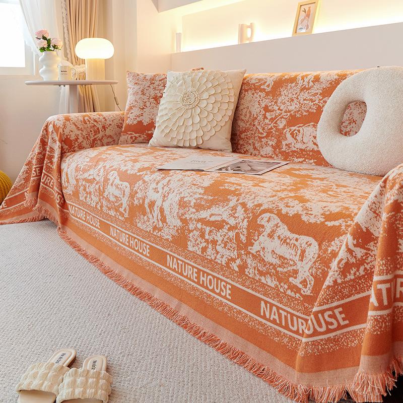 Sofa Cover Cloth, Universal for All Seasons, High-end Full Cover Sofa Blanket, Non-slip and Stain-resistant Sofa Towel, One-piece Sofa Cover