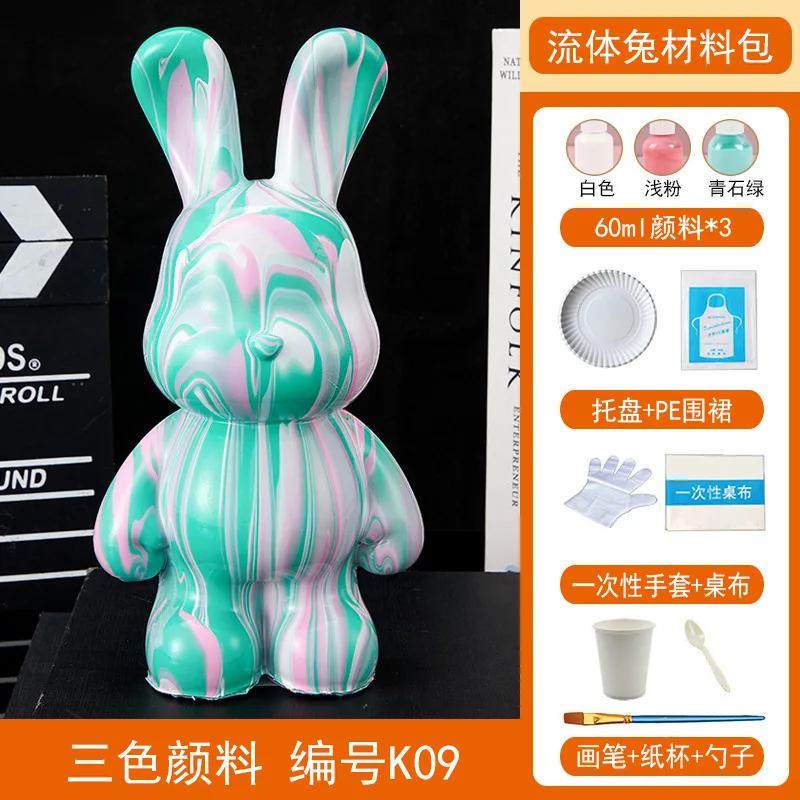 Acrylfarben-Set „Fluid Rabbit White Embryo“ für die Herstellung von handgefertigtem DIY-Spielzeug und kreativen Ornamenten – inklusive Flüssigmalerei-Set für „Fluid White Bear“.