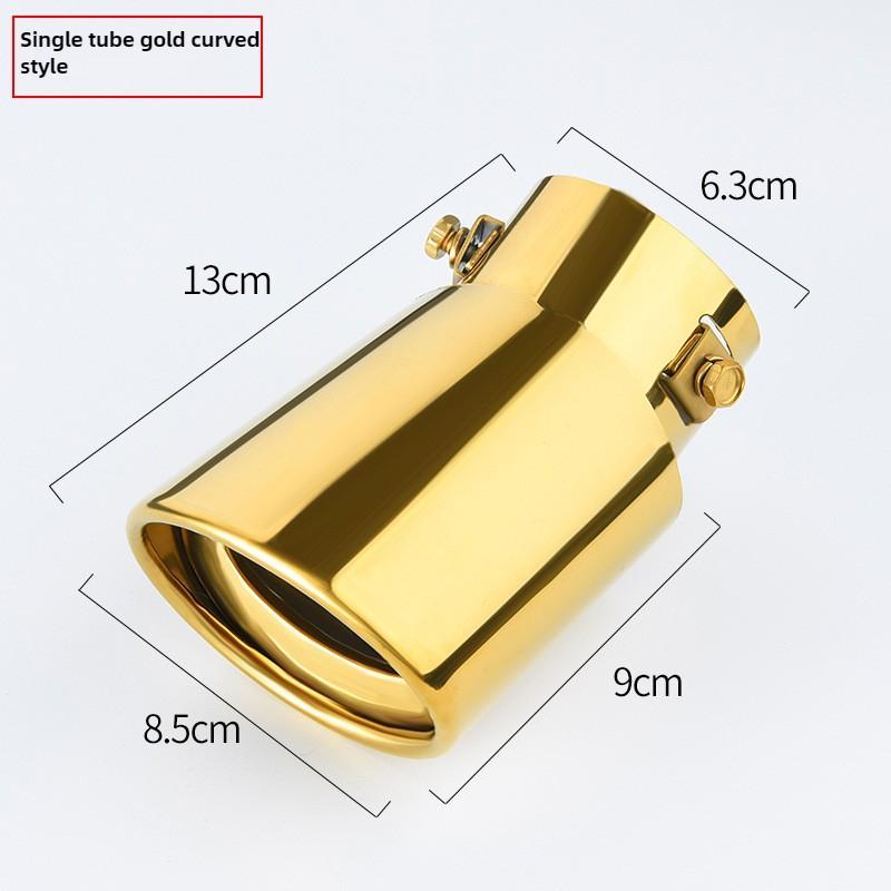 Universal Stainless Steel Exhaust Tip - Straight/Curved Muffler Pipe for Car Tail Throat Decoration