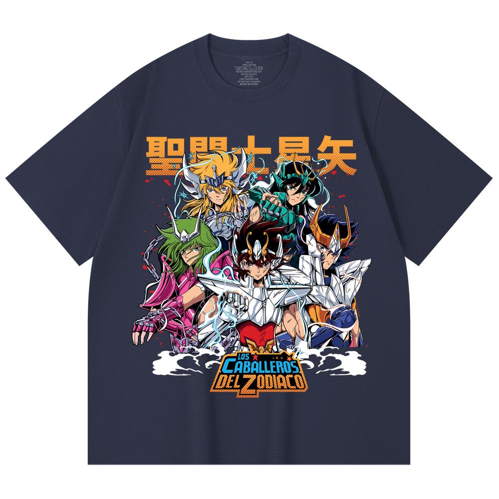 T-shirt Unisex in Cotone Pesante 230 g/m² 100% Cotone con Stampa Saint Seiya V1