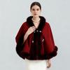 New Velvet And Thick Fur Collar Shawl For Women To Keep Warm