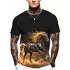 Fashionable Summer Comfortable Round Neck Short Sleeved T-shirt Colorful Animals 3d Printing Casual Loose Breathable Soft Plus Size Men's T-shirt