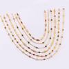 Mix Fashion Summer Colorful Rainbow Women Girl Jewelry 5A Cubic Zirconia Delicate Gold Filled Charm Tennis Chain Necklaces