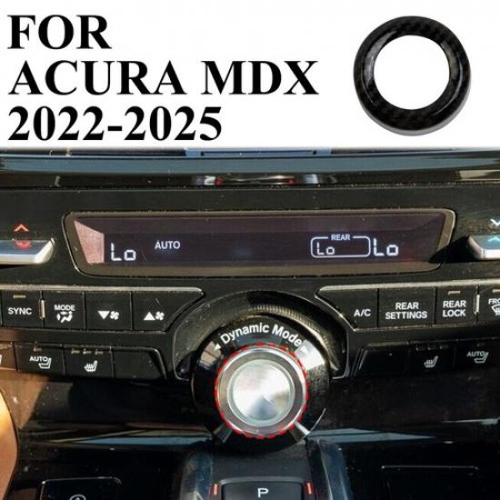 

Carbon Fiber Style Central control adjustment knob Cover Trim For Acura MDX