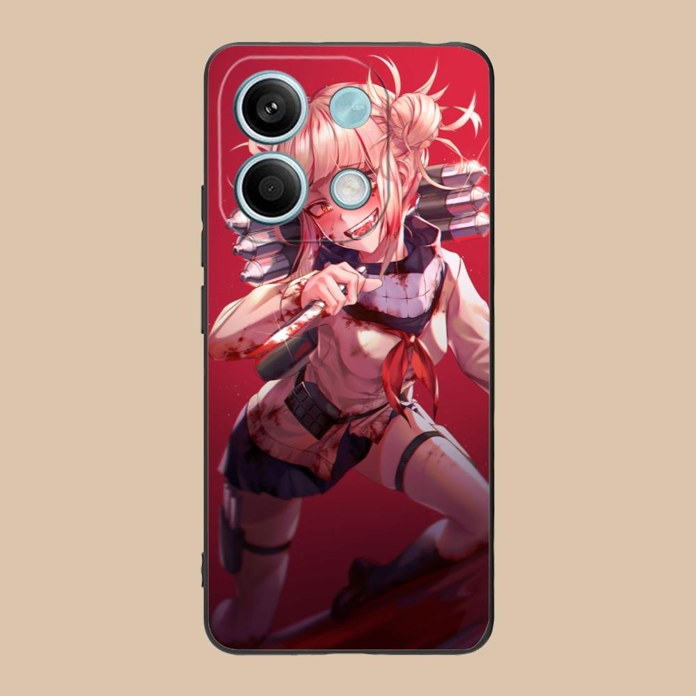 Hero Himiko Toga Mobile Phone Case for Xiaomi Redmi 13 13C 12 12C 10 10C A1 A2 A3 Plus 5G Black Soft Phone Cover Shell