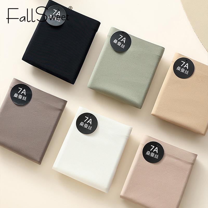 FallSweet 5PCS Seamless Mulberry Silk Panties Woman Underwear  High Elastic Invisible Briefs Soft Breathable Female Lingerie