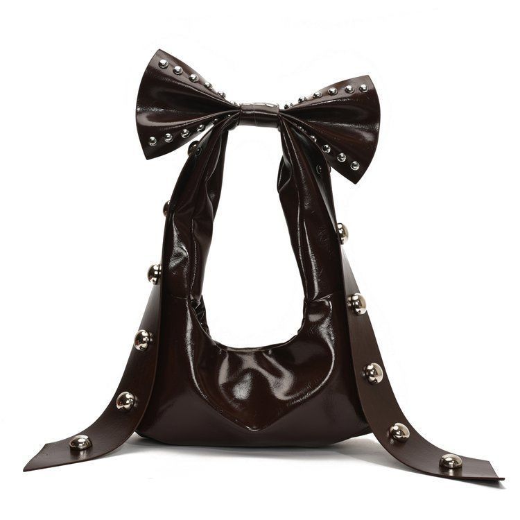 

Простая нишевая сумка в французском иностранном стиле с бантом, женская сумка, наплечная сумка-тоут на молнии, модная и индивидуальная женская сумка