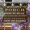 2D Flat, 1pc Vintage Aluminum "Welcome To Our Porch" Sign - 8x12 Inch Seasonal Greeting Wall Decor, Easy To Install, No Electricity Required