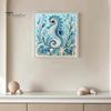 Nautical Style Home Ornament Ocean Faux Pearl Painting Kit, Marine Life 3D Art DIY Decorative Bead Picture Set Sea Turtle Fish Craft for Adults,
