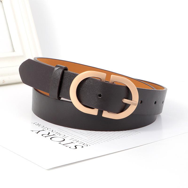 Belt Vintage Leather Women Versatile Decorative Waistband Casual Strap Jeans
