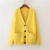 Women's Solid Color V-Neck Knit Cardigan for Spring and Autumn