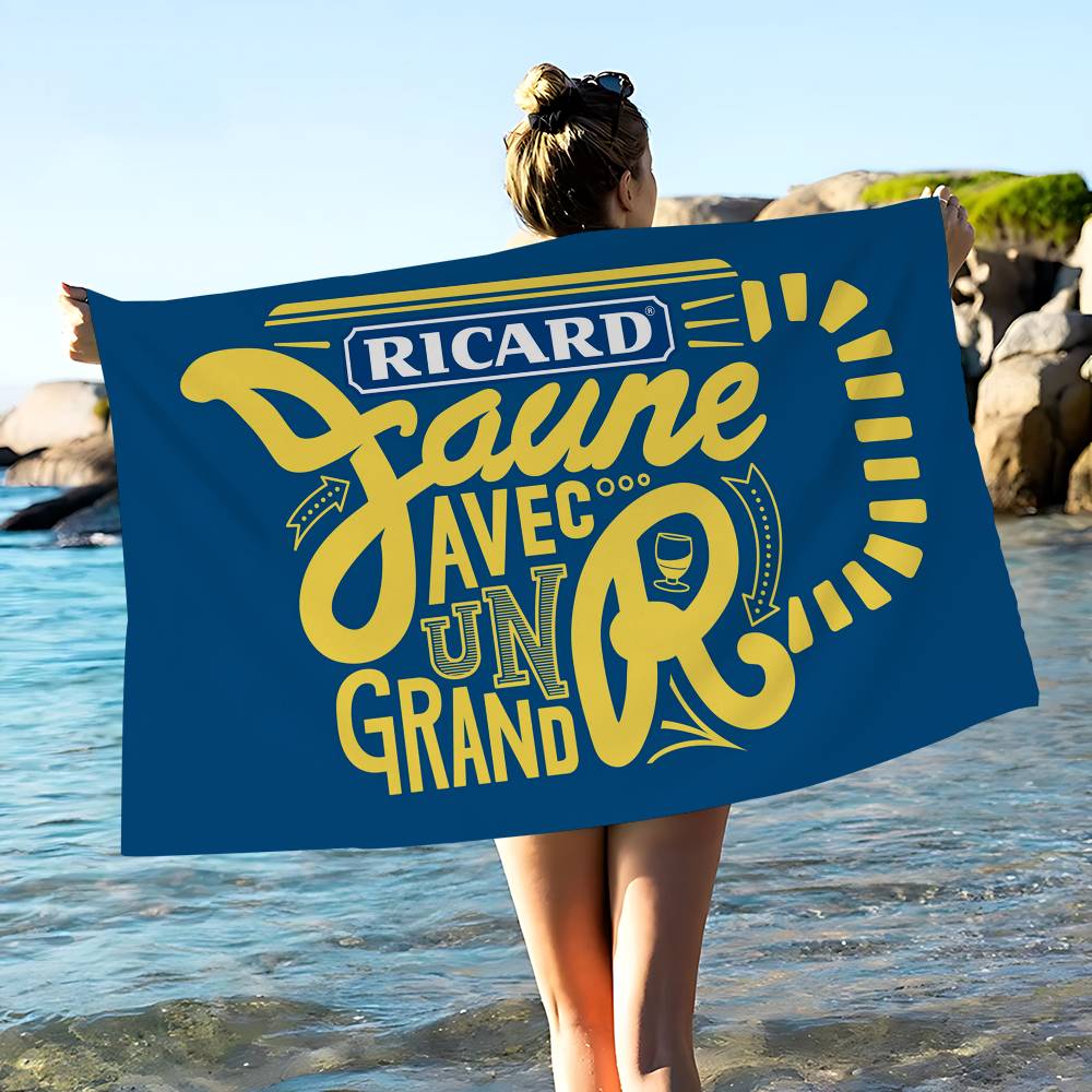 R-RicardS LOGO Anime Beach Swimming Towel Soft Absorbent Washcloth Children's Gifts for Kids Travel Camping Gym