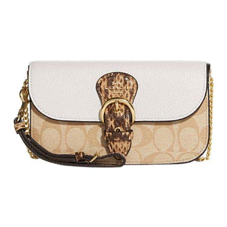 

Coach Kleo 19 Color Block Vintage Patchwork Leather Handheld Crossbody Shoulder Bag Women bags Classic-Off-White Multicolor CA441-IMOTV Basic Set (Bag+Dust Bag)