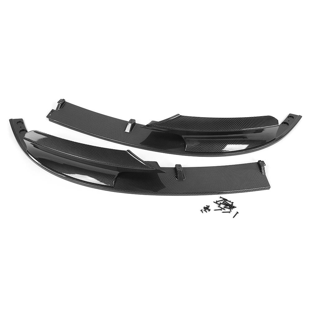 Carbon Fiber Style Front Bumper Lip Spoiler Splitter for M Performance Fits for 3 Series F30 F31 M Sport 2013‑2019