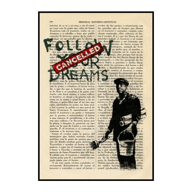Banksy Balloon Girl Graffiti Poster Disappearing Five Rings Mural Retro Decorative Paintings Wall Art Prints Modern Home Decor