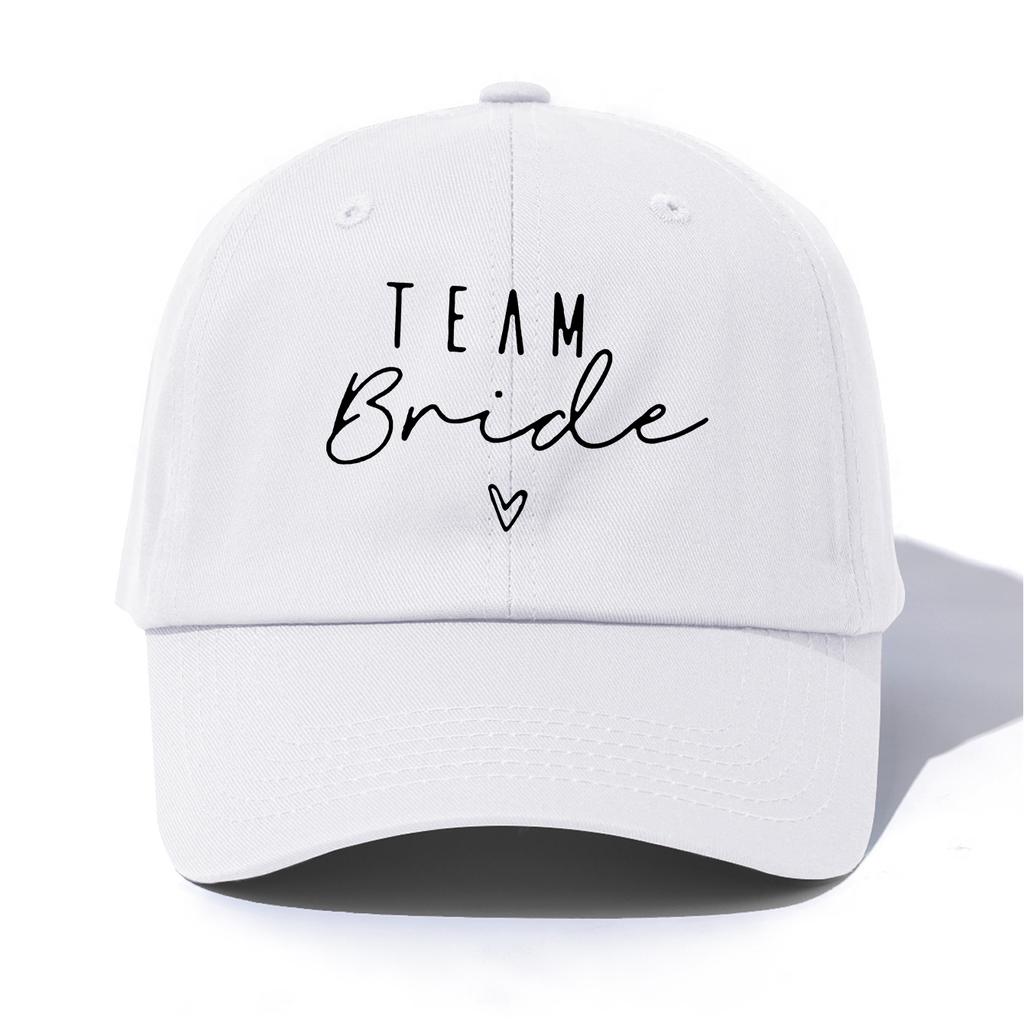 1pc Team Bride Print  Baseball Cap for Adults  Minimalist Retro Style Casual Soft Adjustable Dad Hat Perfect As Gift