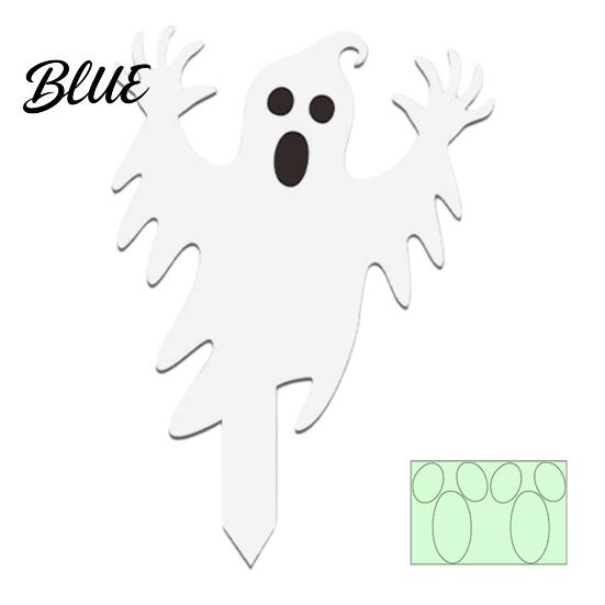 Spooky Garden Figures Halloween Ghost Stake Glow-in-The-Dark Yard Sign Pumpkin Luminous Lawn Ornaments Scarecrow Acrylic Decoration for Pathway