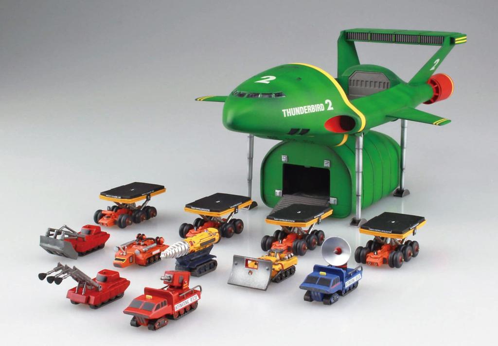 Aoshima Bunka Kyozai Thunderbirds 11 Thunderbird 2 Rescue Vehicle Scale Plastic Model Kit Co., Ltd. No. & 1/350