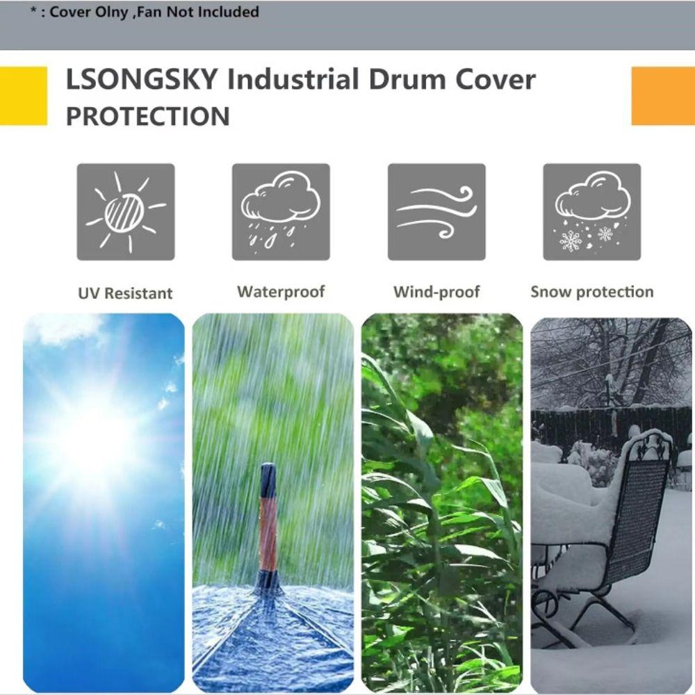Oxford Cloth Fan Cover Foldable Fan Protective Case Durable Fan Dust Cover Industrial Fan