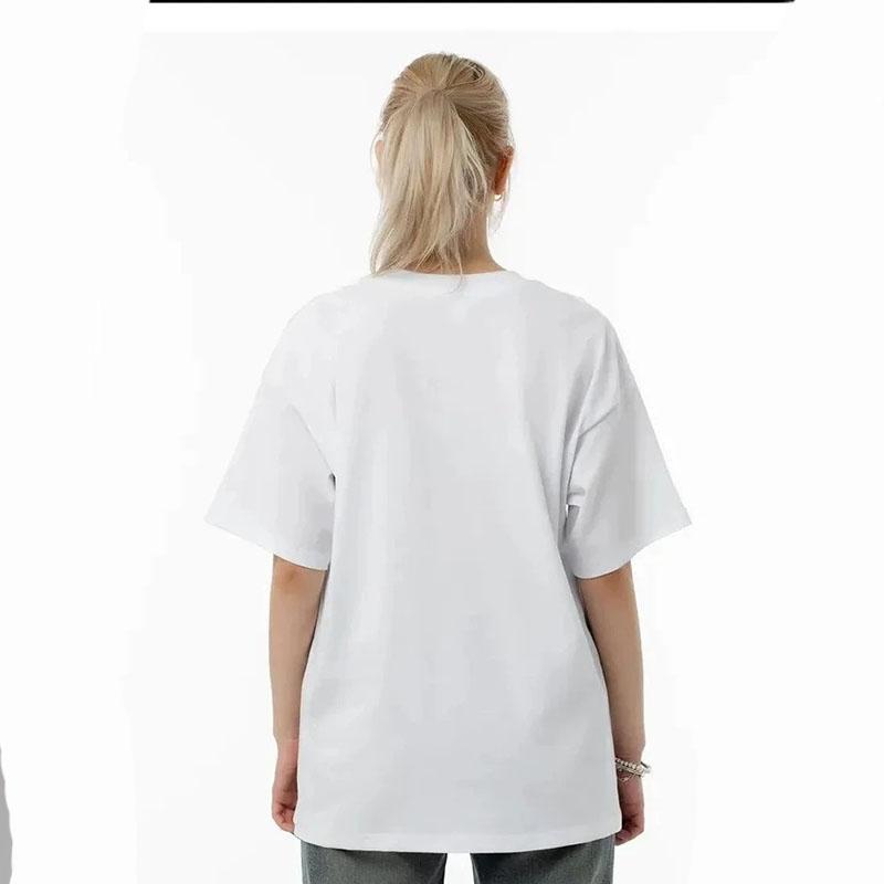 Women'S White Rabbit Graphic Print T Shirt Short Sleeve Tee Loose Fit Casual Top Sweet & Cute Style