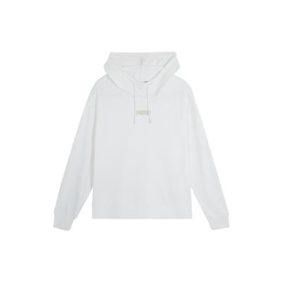 Puma Podstawowa bluza z kapturem Jednolity kolor Oddychająca Sportowa Casualowa bluza z kapturem Damskie bluzy Biały 588793-02