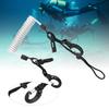 Steel Wire Camera Diving   Waterproof Case Safe Quick Release Connection Hanging Buckle Spring Rope Anti Lost Strap(Black )