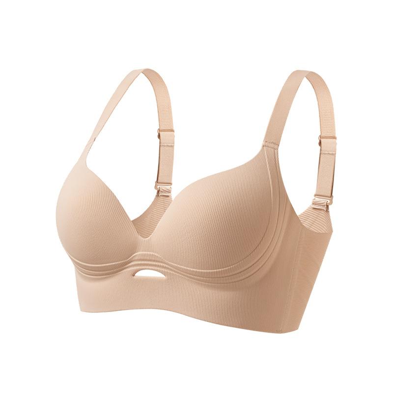 1111 Soft support pull large size large chest small seamless upper support comfortable gathering side retracting anti-gravity bra