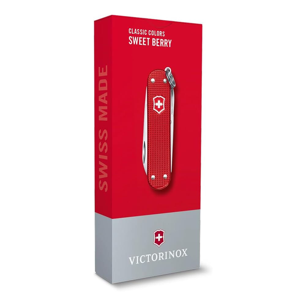 Victorinox Classic Alox Swiss Army Knife Sweet Berry 5 Functions Compact Lightweight Multi-Tool