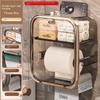 Porta fazzoletti trasparente, cassetto di carta perforato da parete, porta carta igienica, porta fazzoletti, accessori per il bagno