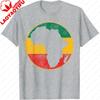 Africa Shirt Retro Map Tanzania Namibia Kenya TShirt Africa Map PanAfrican Flag Print Women Tee Casual Cultural Pride Tops