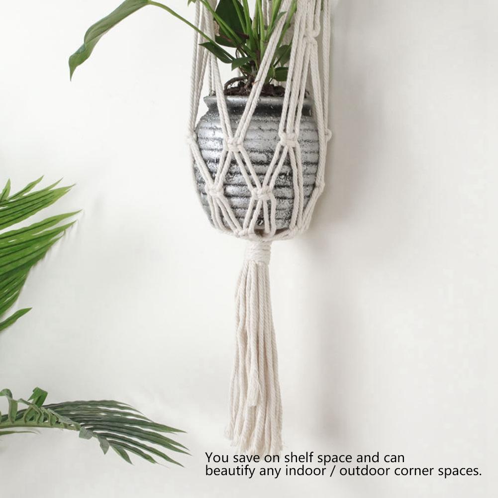 Umeraș pentru ghiveci pentru plante țesute manual Suport pentru coș suspendat pentru grădină