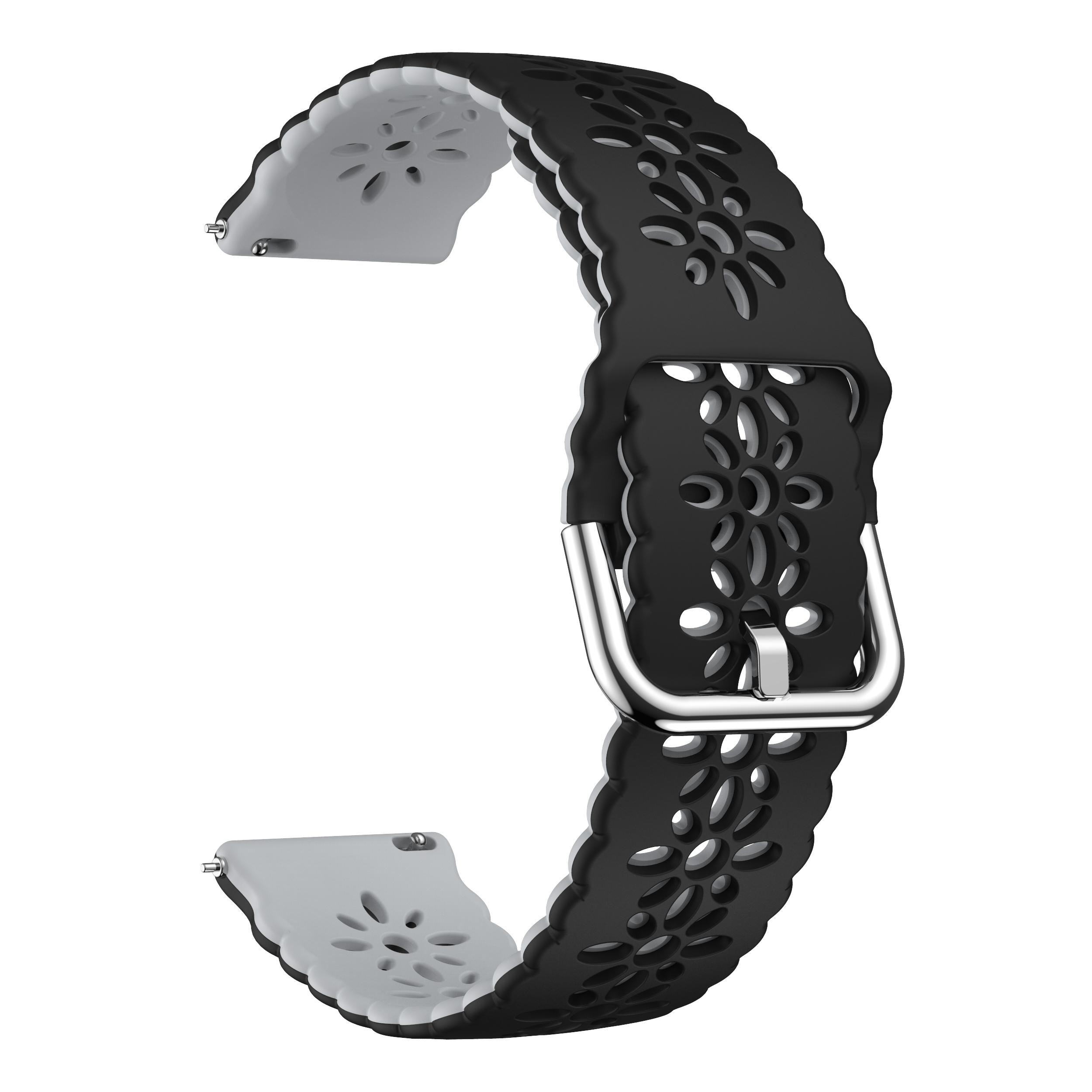 

20mm Replacement Band For Samsung Galaxy Watch 5 44mm 40mm Pro 45mm/Active 2/Galaxy Watch 4 Lace Silicone Strap For Women Girls 20mm черный серый