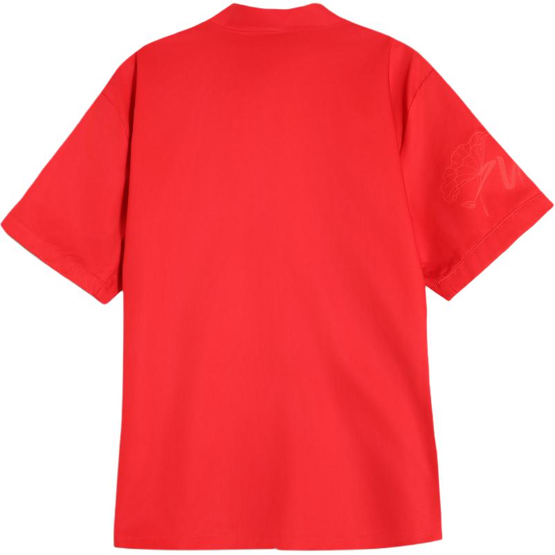 Puma X Ferrari Collaboration SS25 China Limited Edition Comfortable Stand Collar Pullover Short Sleeve Breathable T-Shirt Unisex T-Shirts 634327-02