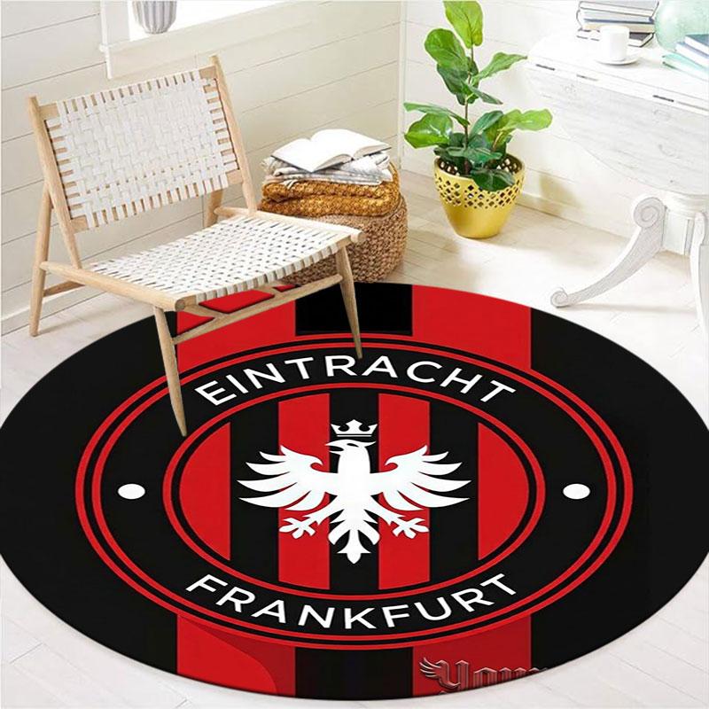 Eintracht Frankfurt Custom Name Round Area Rug,Carpet Rug for Living Room Bedroom Sofa Playroom Decor,Non-slip Floor Mat